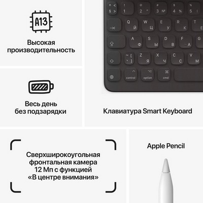 Планшет Apple iPad (2021) 64Gb Wi-Fi, серебристый - фото 21586