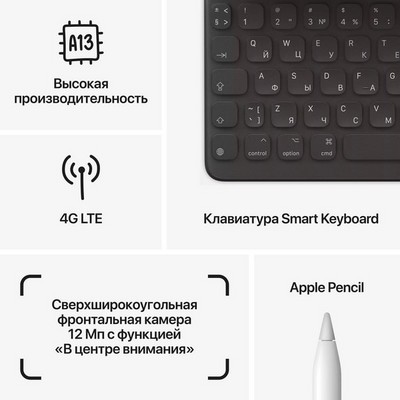 Планшет Apple iPad (2021) 64Gb Wi-Fi + Cellular, серый космос RU - фото 21635