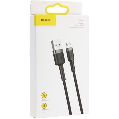 USB дата-кабель Baseus Cafule cable for MicroUSB (CAMKLF-BG1) (1.0 м) Черный - фото 5502