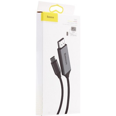 Кабель Video Baseus Type-C to 4K HD Adapter Cable (CATSY-OG) 1.8m Графитовый - фото 5532