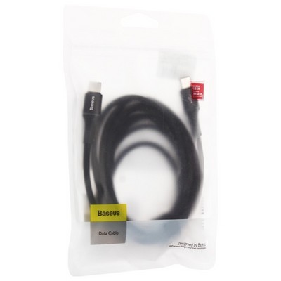 USB дата-кабель Baseus Halo cable Type-C to Type-C 60W (20V-3A ) (CATGH-K01) 2.0 м Черный - фото 5538