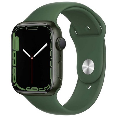 Умные часы Apple Watch Series 7 GPS, 45 мм, алюминий зелёного цвета, спортивный ремешок цвета «зелёный клевер» MKN73 - фото 22344