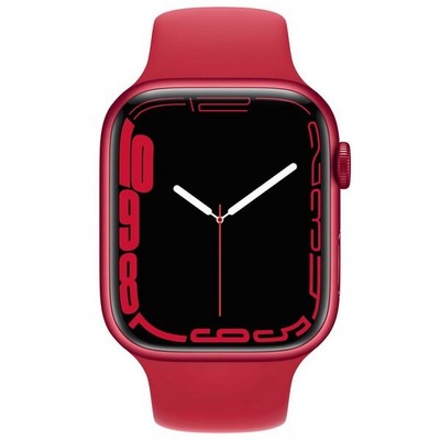 Умные часы Apple Watch Series 7 GPS, 45 мм, алюминий цвета (PRODUCT)RED, спортивный ремешок (PRODUCT)RED MKN93RU - фото 22289