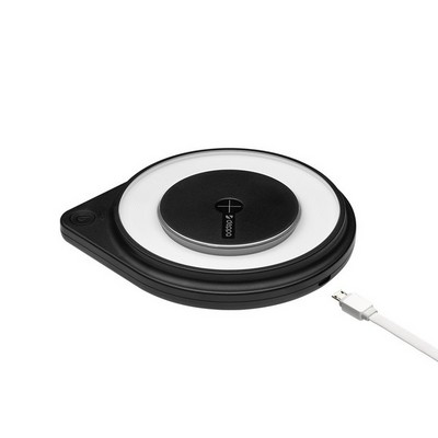 Беспроводное зарядное устройство Deppa D-24008 Qi Fast Charger ночник 10W (9В/1.2А, 5В/1.5А, 5В/1А) Черный - фото 5551