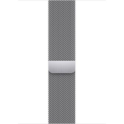 Умные часы Apple Watch Series 7 GPS + Cellular, 45mm Silver Stainless Steel Case with Silver Milanese Loop ML783 - фото 22511