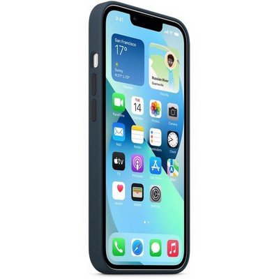 Накладка силиконовая MItrifON для iPhone 13 Pro (6.1") без логотипа Midnight Blue Темно-синий №8 - фото 22911