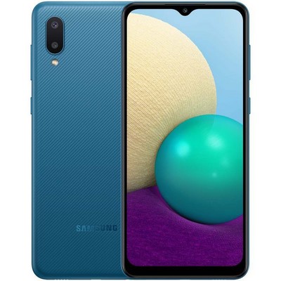 Смартфон Samsung Galaxy A02 2/32 ГБ RU, синий - фото 22970