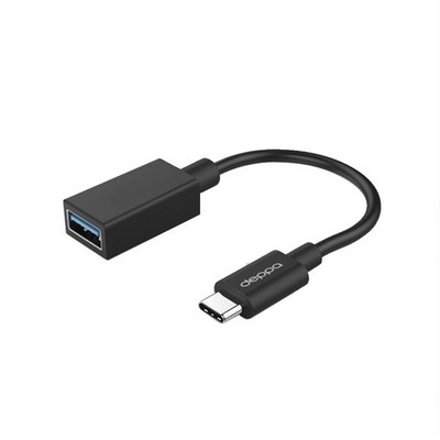 Переходник-адаптер Deppa OTG USB-A 3.0/ Type-C D-72208 0.15м Черный - фото 5598