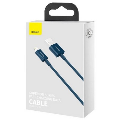 Дата-кабель USB Baseus Superior Series Fast Charging Data Cable Lightning 2.4A (CALYS-A03) 1.0м Синий - фото 23704