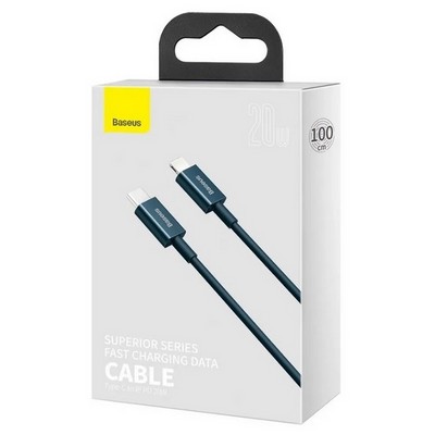 Дата-кабель Baseus Superior Series Fast Charging Data Cable Type-C - Lightning 20W (CATLYS-A03) 1.0м Синий - фото 23709