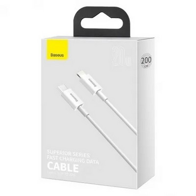 Дата-кабель Baseus Superior Series Fast Charging Data Cable Type-C - Lightning 20W (CATLYS-C02) 2.0м Белый - фото 23712