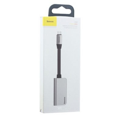 Переходник Baseus Little box (CAHUB-EOG) Type-C to HDMI/ Type-C для MacBook Графитовый - фото 5677