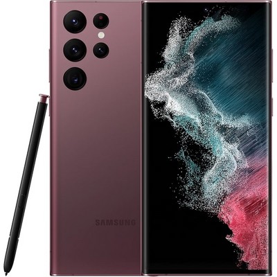 Смартфон Samsung Galaxy S22 Ultra (SM-S908) 12/256 ГБ, бургунди - фото 24806