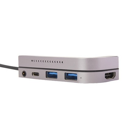 Переходник Baseus Bend Angel 6в1 (CAHUB-CWJOG) Type-C to USB3.0-2/ Type-C/ MicroSD/ 4K HDMI/ Audio 3.5mm для iPad Графитовый - фото 5712