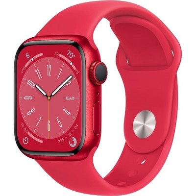 Умные часы Apple Watch Series 8, 41 мм, корпус из алюминия цвета (PRODUCT)RED MNP73 - фото 29293
