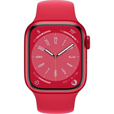 Умные часы Apple Watch Series 8, 41 мм, корпус из алюминия цвета (PRODUCT)RED MNP73 - фото 29294