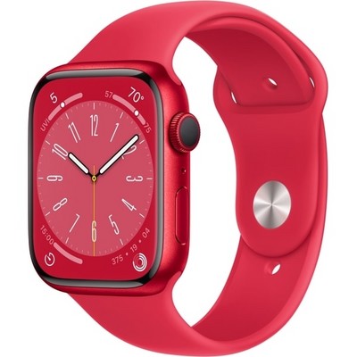 Умные часы Apple Watch Series 8, 45 мм, корпус из алюминия цвета (PRODUCT)RED MNP43 - фото 29313