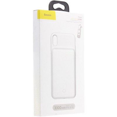 Аккумулятор-чехол внешний Baseus Liquid Silica Gel Power Bank Case 3300 mAh (ACAPIPH58-ABJO2) для iPhone XS/ X (5.8") Белый - фото 5885