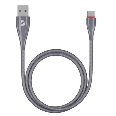 Дата-кабель USB Deppa D-72289 USB - Type-C Ceramic (1.0м) Серый - фото 30420