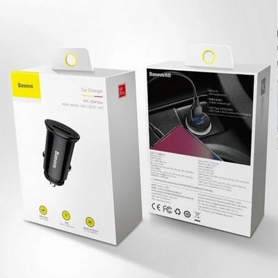 Разделитель автомобильный Baseus Dual QC3.0 Car Charger 30W (USB: 5V & 4.5A & Type-C: 5V & 4.5A) CCALL-YS01 Черный - фото 30450