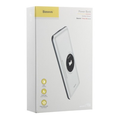 Аккумулятор внешний универсальный Baseus Simbo Smart (USB: 5V-2.1A, Type-C: 5V-2.4A) (PPALL-AQB02) 10000 mAh Белый - фото 5943