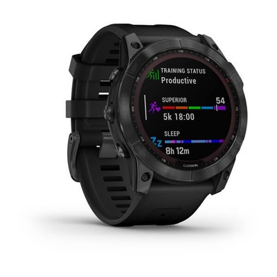 Умные часы Garmin Fenix 7X Solar Серый с черным ремешком - фото 30514