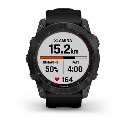 Умные часы Garmin Fenix 7X Solar Серый с черным ремешком - фото 30515