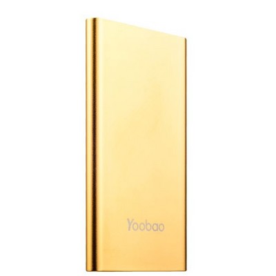 Аккумулятор внешний универсальный Yoobao Dual Inputs Lightning & microUSB YB-PL5 (USB выход: 5V 2.1A) Gold 5000 mAh ORIGINAL - фото 5959