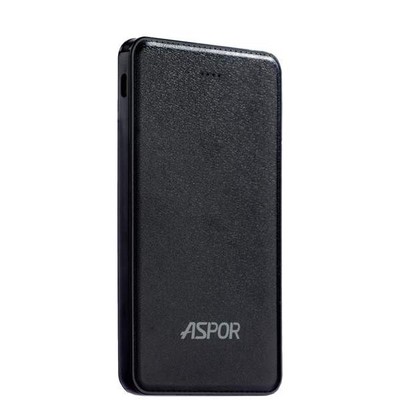 Аккумулятор внешний универсальный Aspor (A371) 4000 mAh (5V-USB 1.0A+microUSB 1.0A) черный - фото 5966