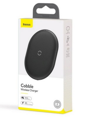 Беспроводное зарядное устройство Baseus Cobble Wireless Charger 15W (WXYS-01) Черный - фото 32453