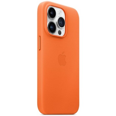 Чехол Apple iPhone 14 Pro Leather MagSafe - Orange - фото 32623