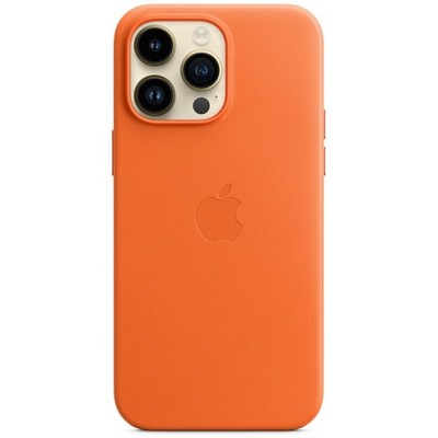 Чехол Apple iPhone 14 Pro Max Leather MagSafe - Orange - фото 32630 Чехол Apple iPhone 14 Pro Max Leather MagSafe - Orange - фото 32630