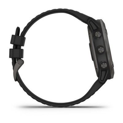 Умные часы Garmin Fenix 6X Pro Solar титановый серый DLC с черным ремешком - фото 33147