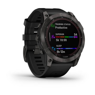 Умные часы Garmin Fenix 7X Sapphire Solar титановый угольно-серый DLC с силиконовым ремешком - фото 33220 Умные часы Garmin Fenix 7X Sapphire Solar титановый угольно-серый DLC с силиконовым ремешком - фото 33220