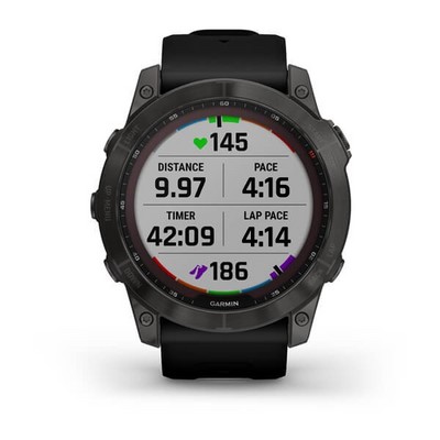 Умные часы Garmin Fenix 7X Sapphire Solar титановый угольно-серый DLC с силиконовым ремешком - фото 33222 Умные часы Garmin Fenix 7X Sapphire Solar титановый угольно-серый DLC с силиконовым ремешком - фото 33222