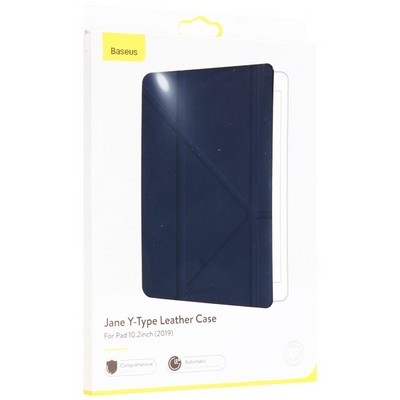 Чехол-книжка Baseus Jane Y-Type Leather для iPad (10.2") 2019г. (LTAPIPD-G03) Синий - фото 6069