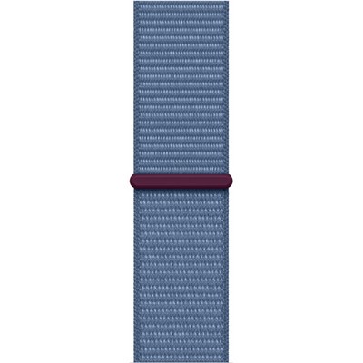 Умные часы Apple Watch Series 9, 41 мм, корпус из алюминия серебристого цвета, ремешок Sport Loop ледяной синий - фото 35239