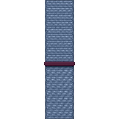 Умные часы Apple Watch Series 9, 45 мм, корпус из алюминия серебристого цвета, ремешок Sport Loop ледяной синий - фото 35266