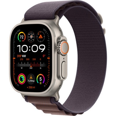 Умные часы Apple Watch Ultra 2 GPS + Cellular, 49 мм, корпус из титана, ремешок Alpine цвета индиго - фото 35313
