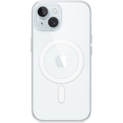 Чехол Apple iPhone 15 Clear Case With MagSafe прозрачный - фото 35483
