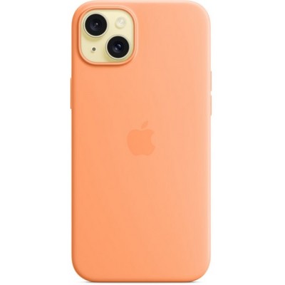 Чехол Apple iPhone 15 Plus Silicone Case with MagSafe - Orange Sorbet - фото 35653