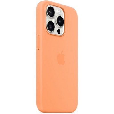 Чехол Apple iPhone 15 Pro Silicone Case with MagSafe - Orange Sorbet - фото 35539