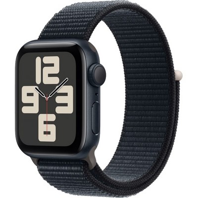 Умные часы Apple Watch SE 2023 GPS, 40 мм, корпус из алюминия цвета тёмная ночь, ремешок Sport Loop цвета тёмная ночь - фото 36012