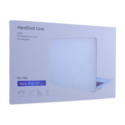 Защитный чехол-накладка HardShell Case для Apple MacBook Pro 15" Touch Bar (2016-2019г.г.) A1707/A1990 матовая прозрачная - фото 6198