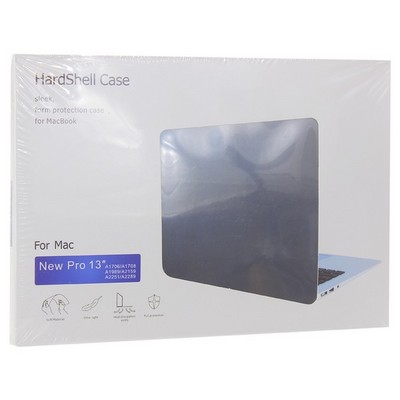 Защитный чехол-накладка HardShell Case для Apple MacBook New Pro 13" Touch Bar (2016-2020г.) A1706/A1708/A1989/A2159/A2289/A2251 (M1) матовая черная - фото 6213