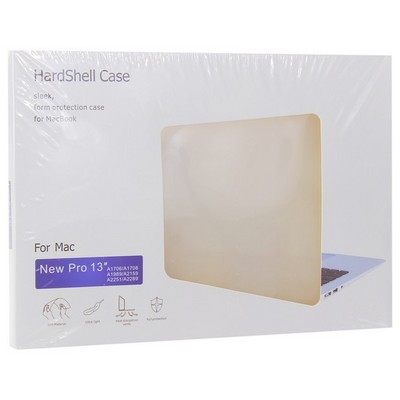 Защитный чехол-накладка HardShell Case для Apple MacBook New Pro 13" Touch Bar (2016-2020г.) A1706/A1708/A1989/A2159/A2289/A2251 (M1) матовая прозрачная - фото 6214