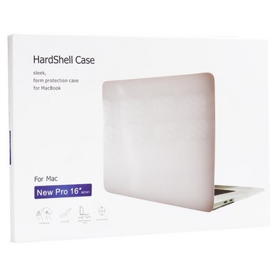 Защитный чехол-накладка HardShell Case для Apple MacBook New Pro 16" Touch Bar (2019г.) A2141 матовая прозрачная - фото 6217