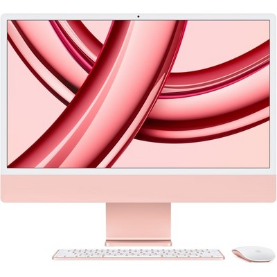 Моноблок Apple iMac 24" Retina 4,5K 2023 (Apple M3, 10-Core GPU, 8 Гб, 256 Гб SSD) MQRT3, розовый - фото 36636