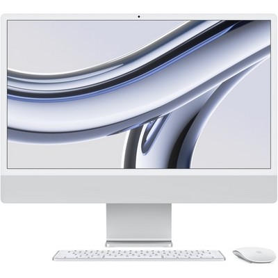 Моноблок Apple iMac 24" Retina 4,5K 2023 (Apple M3, 8-Core GPU, 8 Гб, 256 Гб SSD) MQR93, серебристый - фото 36627