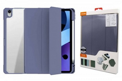 Чехол-подставка Mutural Folio Case Elegant series для iPad 7-8 (10.2") 2019-20г.г. кожаный (MT-P-010504) Серо-лавандовый - фото 37221